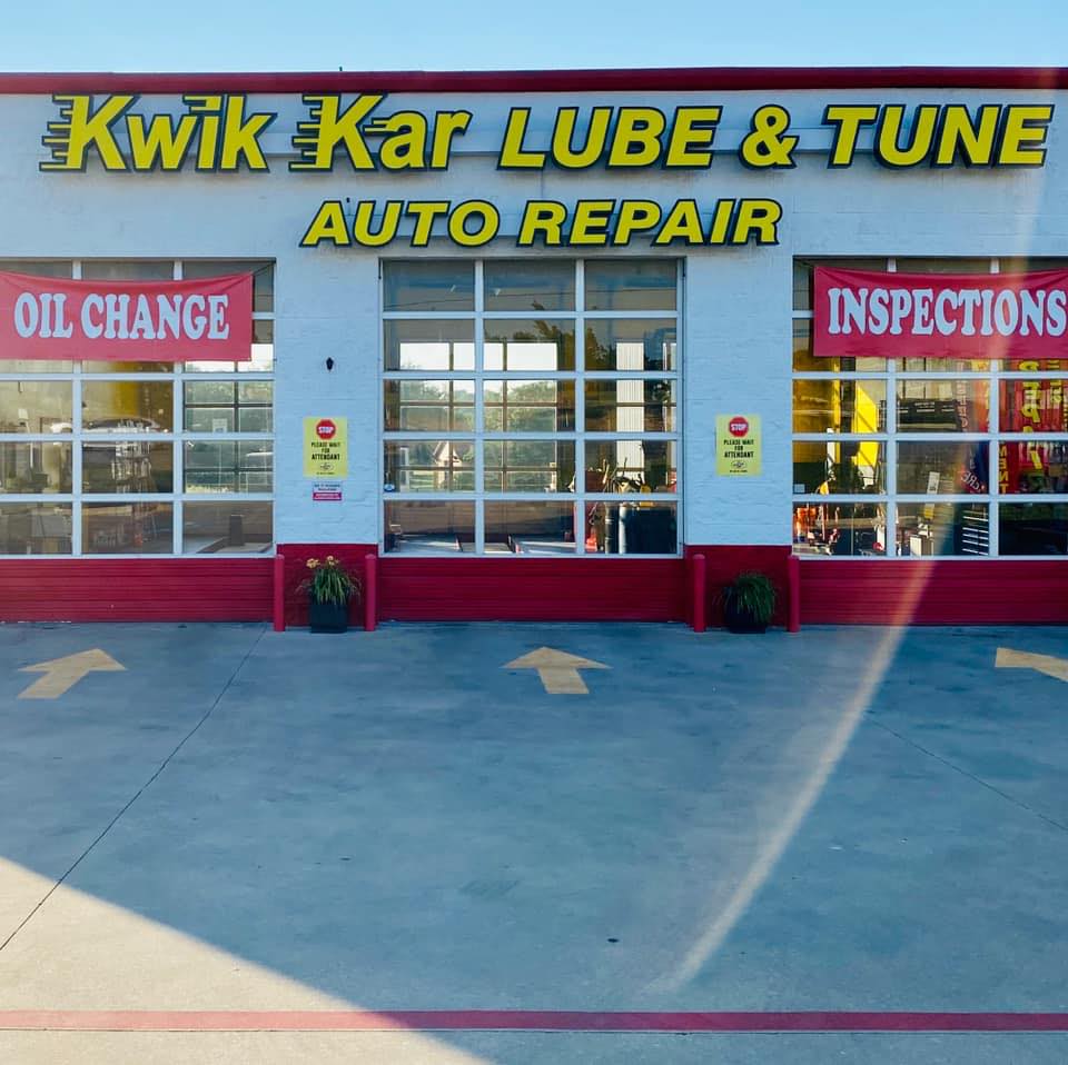 Kwik Kar Auto Repair Joshua TX storefront on SW Wilshire Blvd — fast oil change and car repair